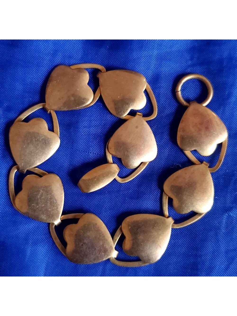 Vtg Copper Leaf Bracelet 7" Boho Rustic Artisan Nature Statement Health Benefit